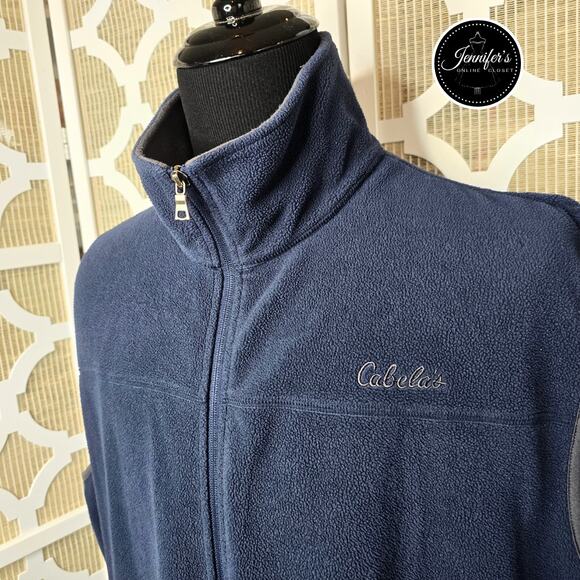 Stillwater Supply Co Cabela's Men's Navy Blue Full Zip Vest Size XXL - Picture 2 of 10